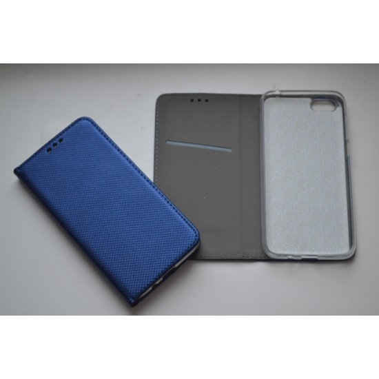 Huawei Y5 2018 / Honor 7S dėklas knygutė Magnet Book, blue