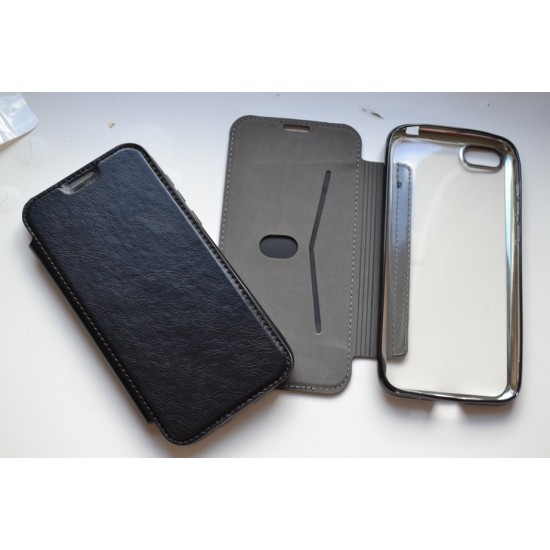 Huawei Y5 2018 / Honor 7S dėklas knygutė Simple Book, black