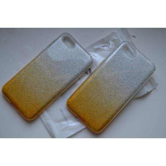 Huawei Y5 2018 / Honor 7S dvispalvis silikoninis dėklas Bling, gold