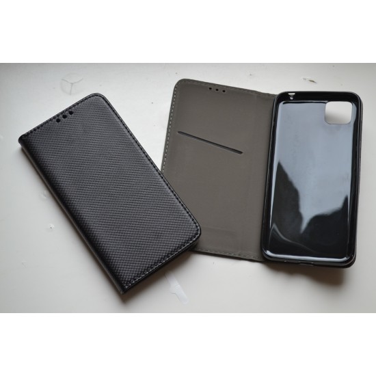 Huawei Y5p dėklas knygutė Magnet book, juodas