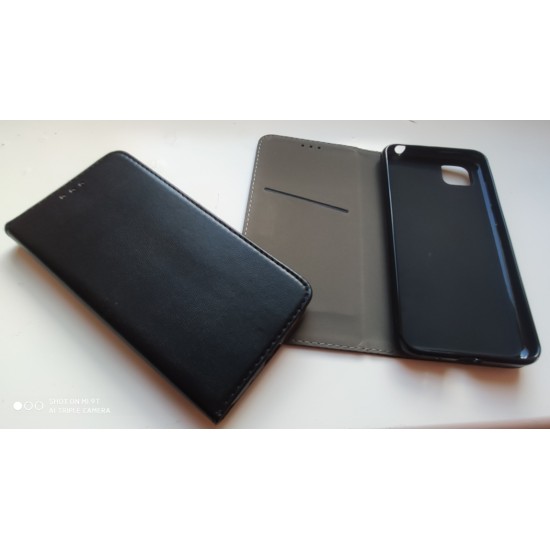 Huawei Y5p dėklas knygutė Magnetic, juodas
