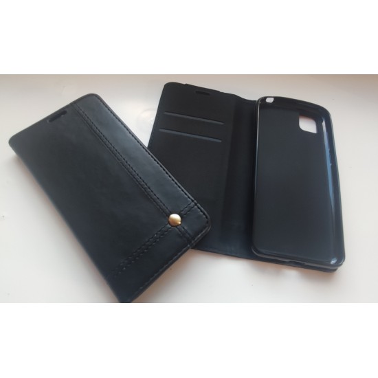 Huawei Y5p dėklas knygutė Prestige, juodas