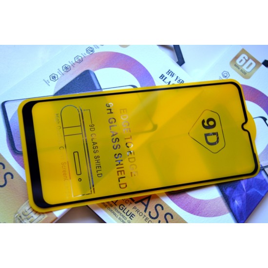 Huawei Y6p apsauginis grūdintas ekrano stiklas 5D, juodas