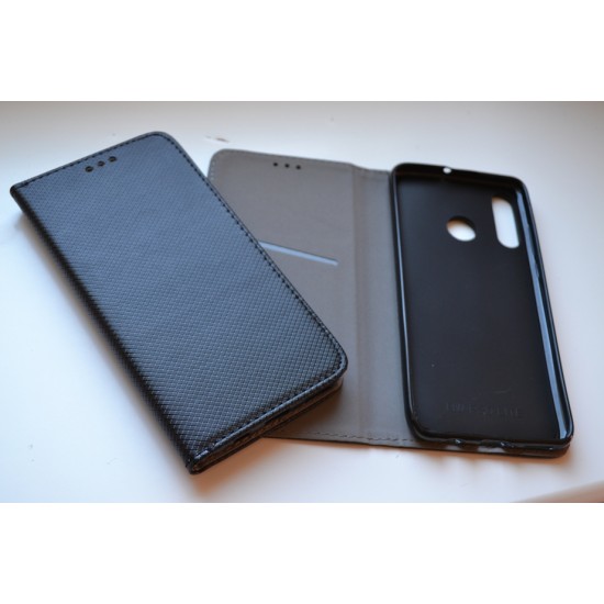 Huawei Y6p dėklas knygutė Magnet book, juodas