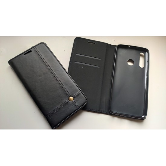Huawei Y6p dėklas knygutė Prestige, juodas