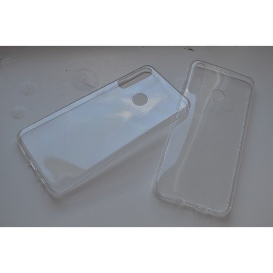 Huawei Y6p silikoninis dėklas, skaidrus bespalvis