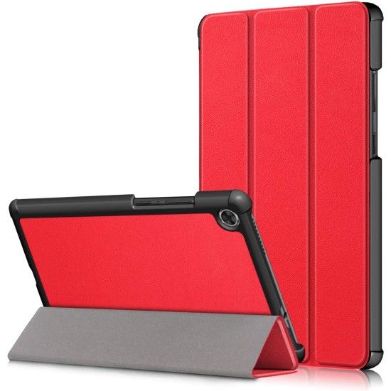 Lenovo Tab M8 atverčiamas dėklas knygutė, raudonas