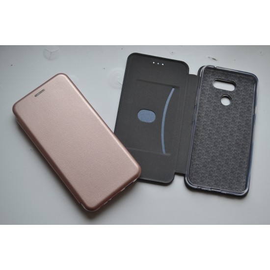 LG K40S dėklas knygutė Diva, rausvai auksinis