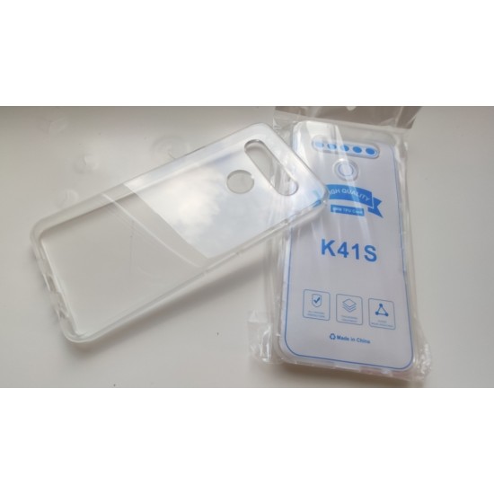 LG K41S silikoninis dėklas 2mm, bespalvis