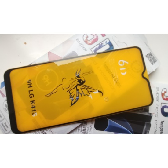 LG K41S pilnas apsauginis ekrano stiklas 5D, juodas