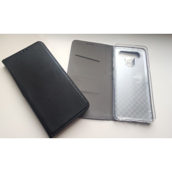 LG K41S dėklas knygutė, juodas