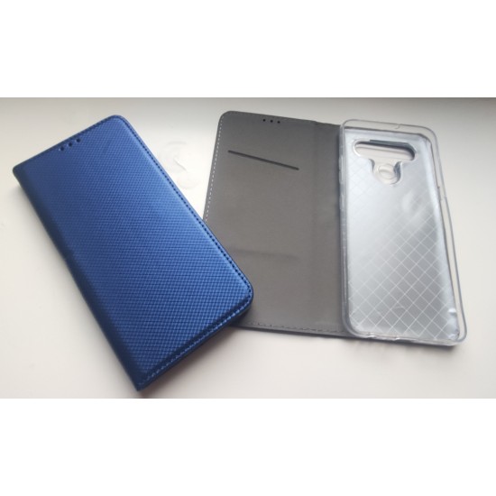 LG K51S dėklas knygutė, mėlynas