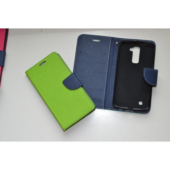 LG K7 (X210) dėklas knygutė Fancy, lime