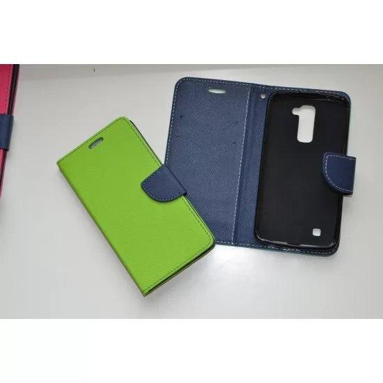 LG K7 (X210) dėklas knygutė Fancy, lime