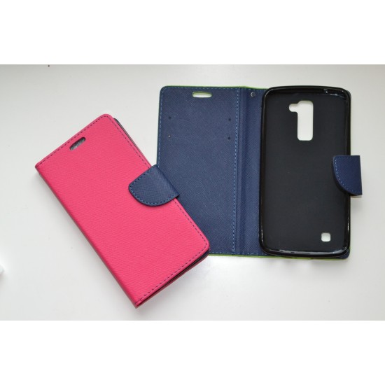 LG K7 (X210) dėklas knygutė Fancy, pink