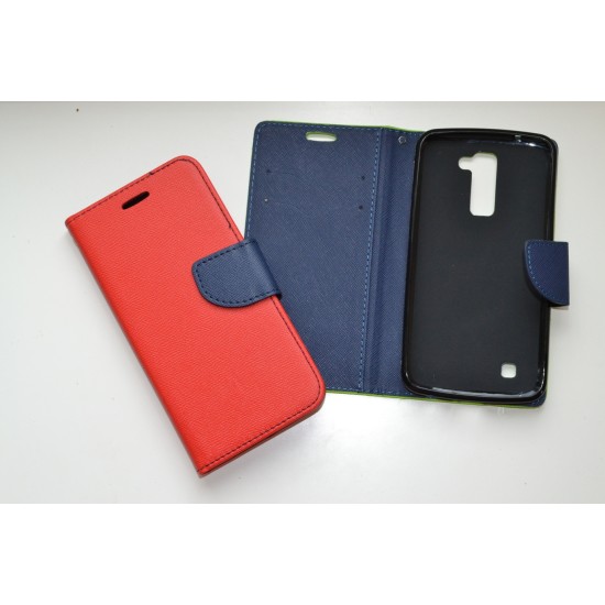 LG K7 (X210) dėklas knygutė Fancy, red