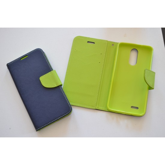 LG K9 / K8 (2018) dėklas knygutė Fancy, navy