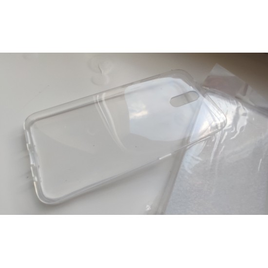 Nokia 2.3 silikoninis dėklas, skaidrus bespalvis