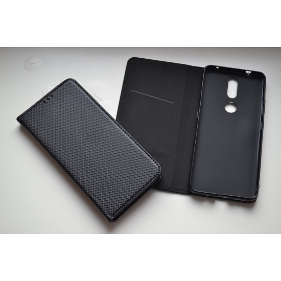 Nokia 2.4 dėklas knygutė Magnet Book, juodas