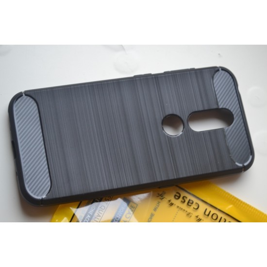 Nokia 4.2 silikoninis dėklas Carbon Style, black