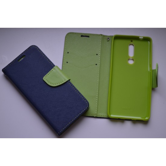 Nokia 5.1 / Nokia 5 2018 dėklas knygutė Fancy, navy