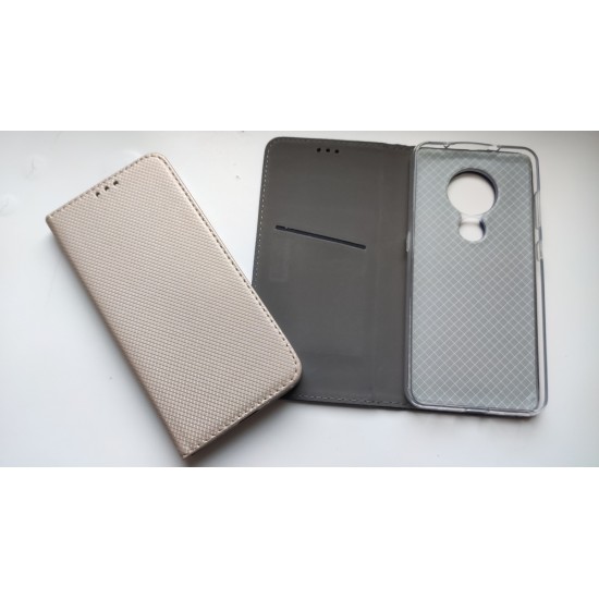 Nokia 5.3 dėklas knygutė Magnet Book, auksinis