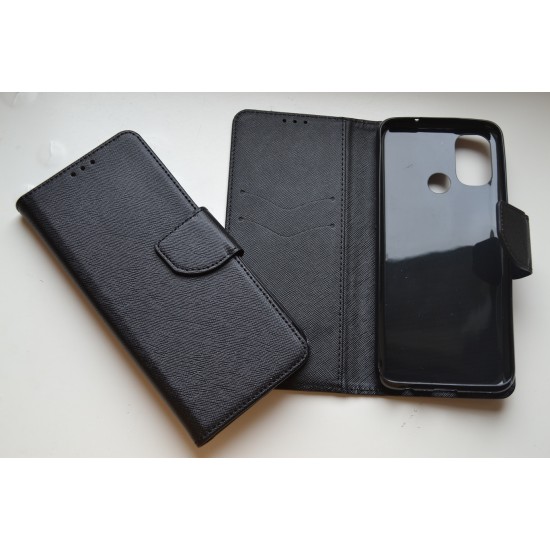 OnePlus Nord N10 dėklas knygutė Fancy, juodas