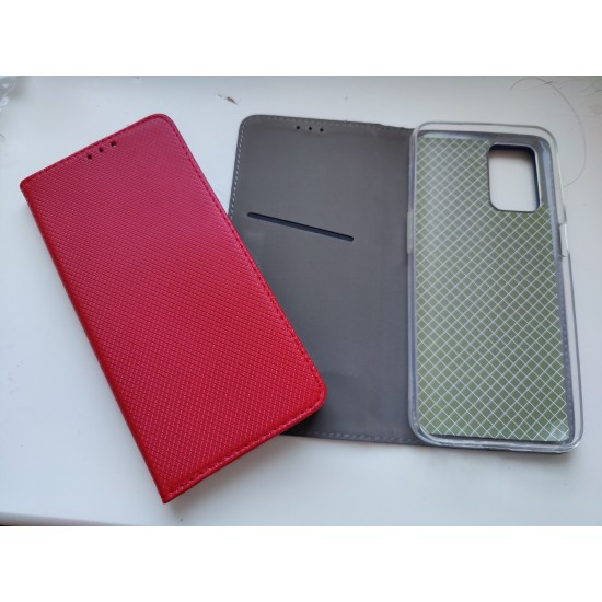 Realme 8 5G dėklas knygutė, raudonas