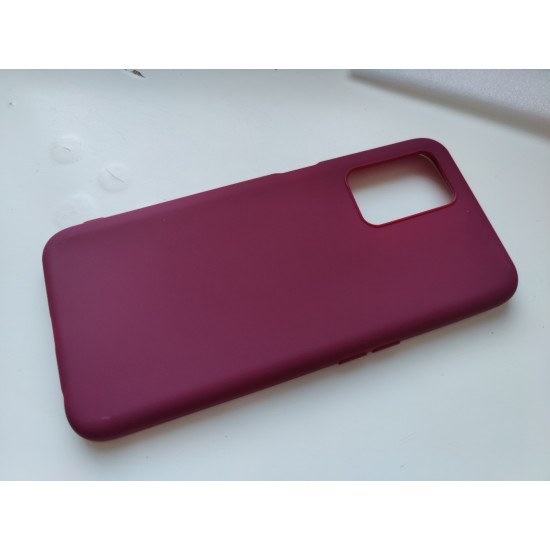 Realme 8 5G silikoninis dėklas, matinis bordo