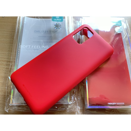Samsung Galaxy A02s silikoninis dėklas Goospery Soft, raudonas