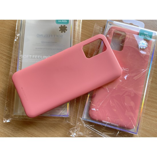 Samsung Galaxy A02s silikoninis dėklas Goospery Soft, rausvas