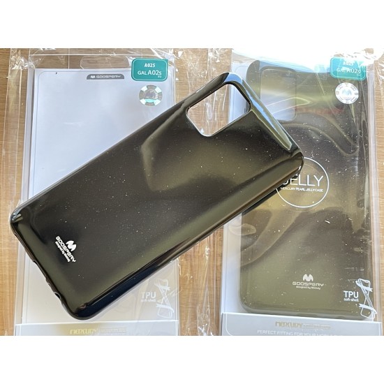 Samsung Galaxy A02s silikoninis dėklas Goospery, juodas