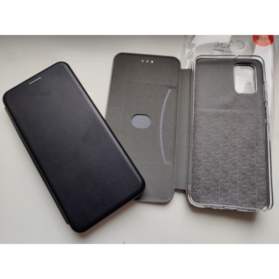 Samsung Galaxy A03s dėklas knygutė Elegance, juodas