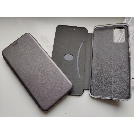 Samsung Galaxy A03s dėklas knygutė Elegance, pilkas