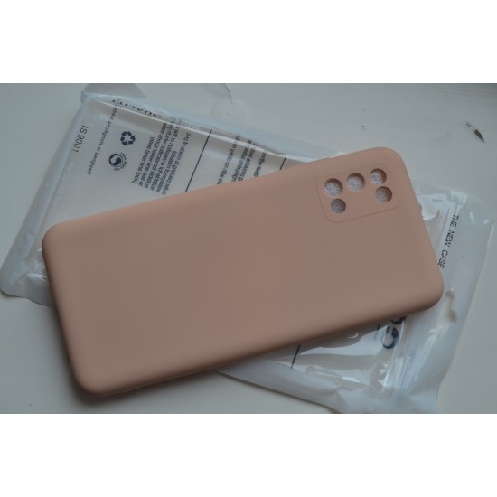 Samsung Galaxy A03s silikoninis dėklas nugarėlė, smėlinis