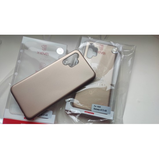 Samsung Galaxy A13 4G dėklas nugarėlė X-Level, auksinis