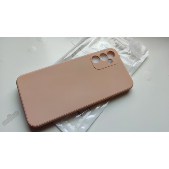Samsung Galaxy A14 5G silikoninis dėklas, matinis persikinis-rausvas