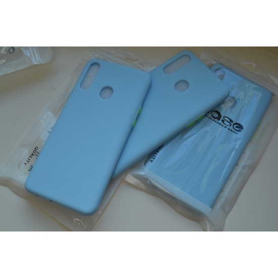 Samsung Galaxy A20s silikoninis dėklas Crazy Colors, melsvas