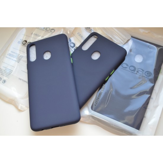 Samsung Galaxy A20s silikoninis dėklas Crazy Colors, mėlynas