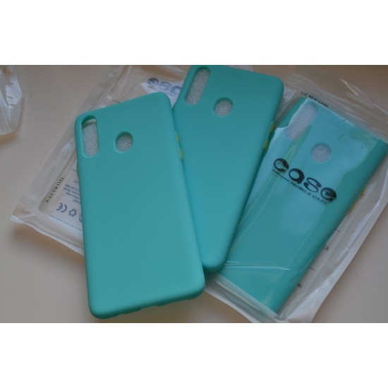 Samsung Galaxy A20s silikoninis dėklas Crazy Colors, mėtinis
