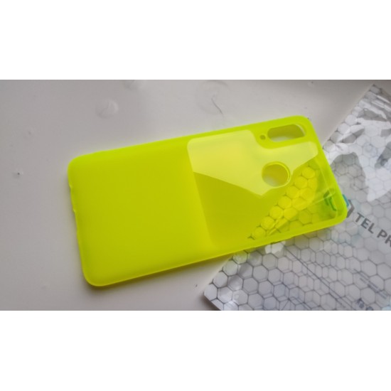 Samsung Galaxy A20s silikoninis dėklas, geltonas