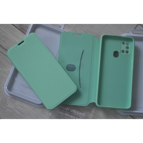 Samsung Galaxy A21s dėklas Wallet Lite, mėtinis
