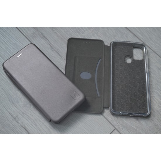 Samsung Galaxy A21s dėklas knygutė Diva, pilkas