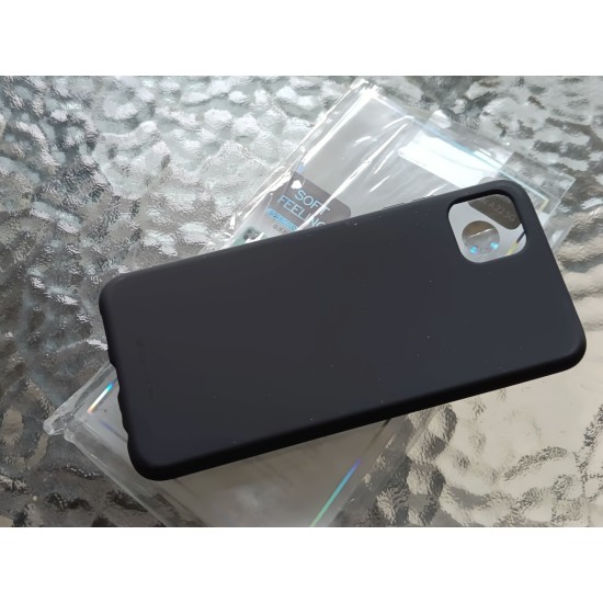 Samsung Galaxy A22 5G silikoninis dėklas Goospery, juodas