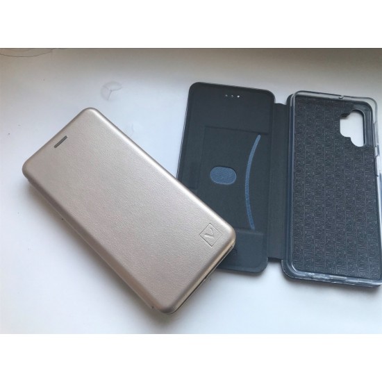 Samsung Galaxy A32 5G dėklas knygutė Diva, auksinis