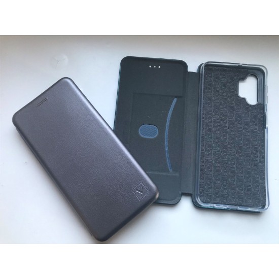 Samsung Galaxy A32 5G dėklas knygutė Diva, pilkas