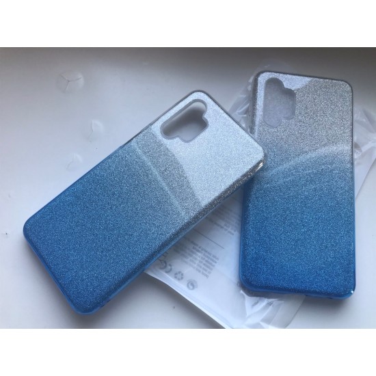 Samsung Galaxy A32 5G dvispalvis dėklas su žėručiu, mėlynas