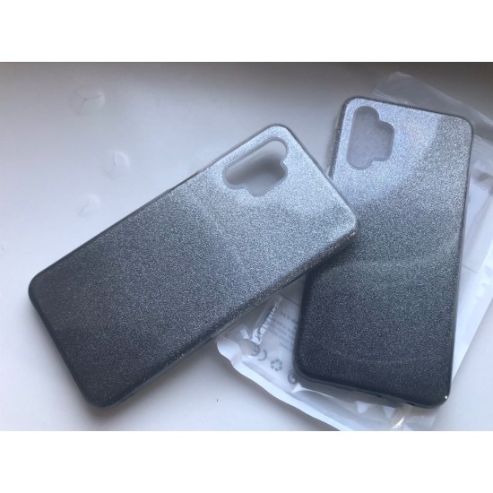Samsung Galaxy A32 5G dvispalvis dėklas su žėručiu, pilkas