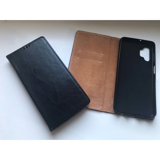 Samsung Galaxy A32 5G odinis dėklas knygutė, juodas