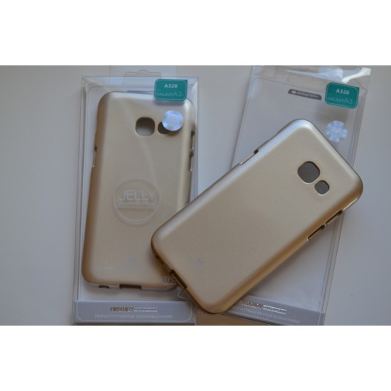 Samsung Galaxy A3 (2017) dėklas, Mercury Jelly Case, gold
